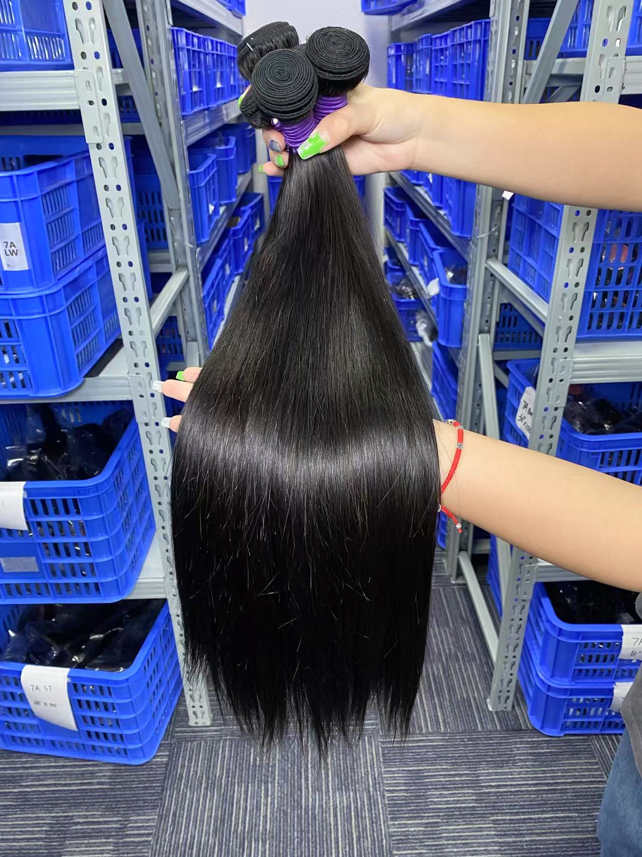 Cambodian Virgin Hair Straight 3 Bundles Human Hair Bundles Natural Black