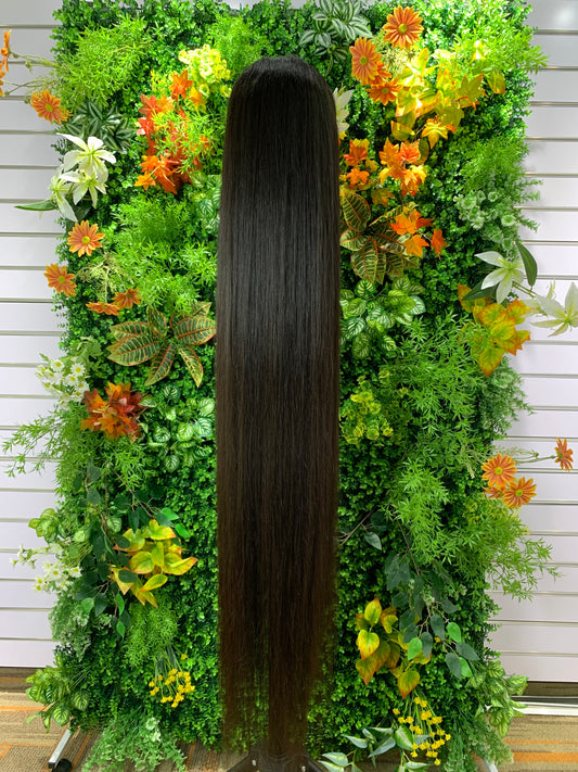 40 inch 50 inch Wigs HD 13×6 Lace Frontal Long Human Hair Wig Straight Natural Black/613