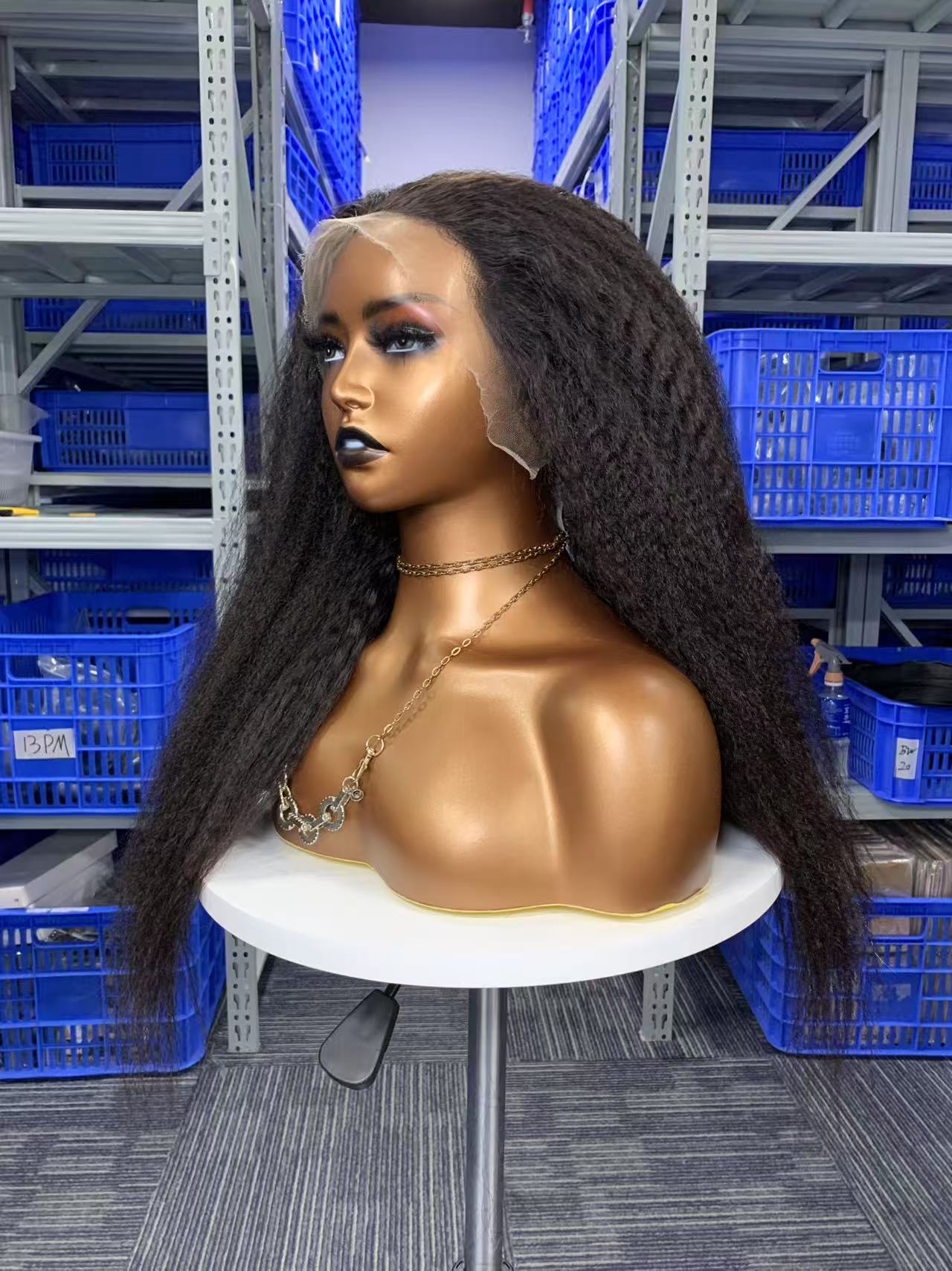 Kinky Straight 5*5 13×4 Transprent Lace/HD Lace Wig 16-30 inch