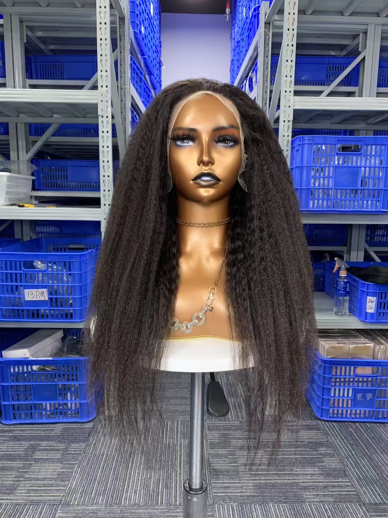 Kinky Straight 5*5 13×4 Transprent Lace/HD Lace Wig 16-30 inch