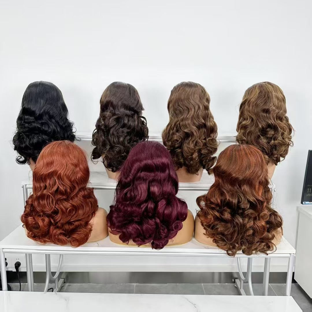 5*5 13×4 Transprent Lace Loose Wave 18inch Color Human Hair Wig