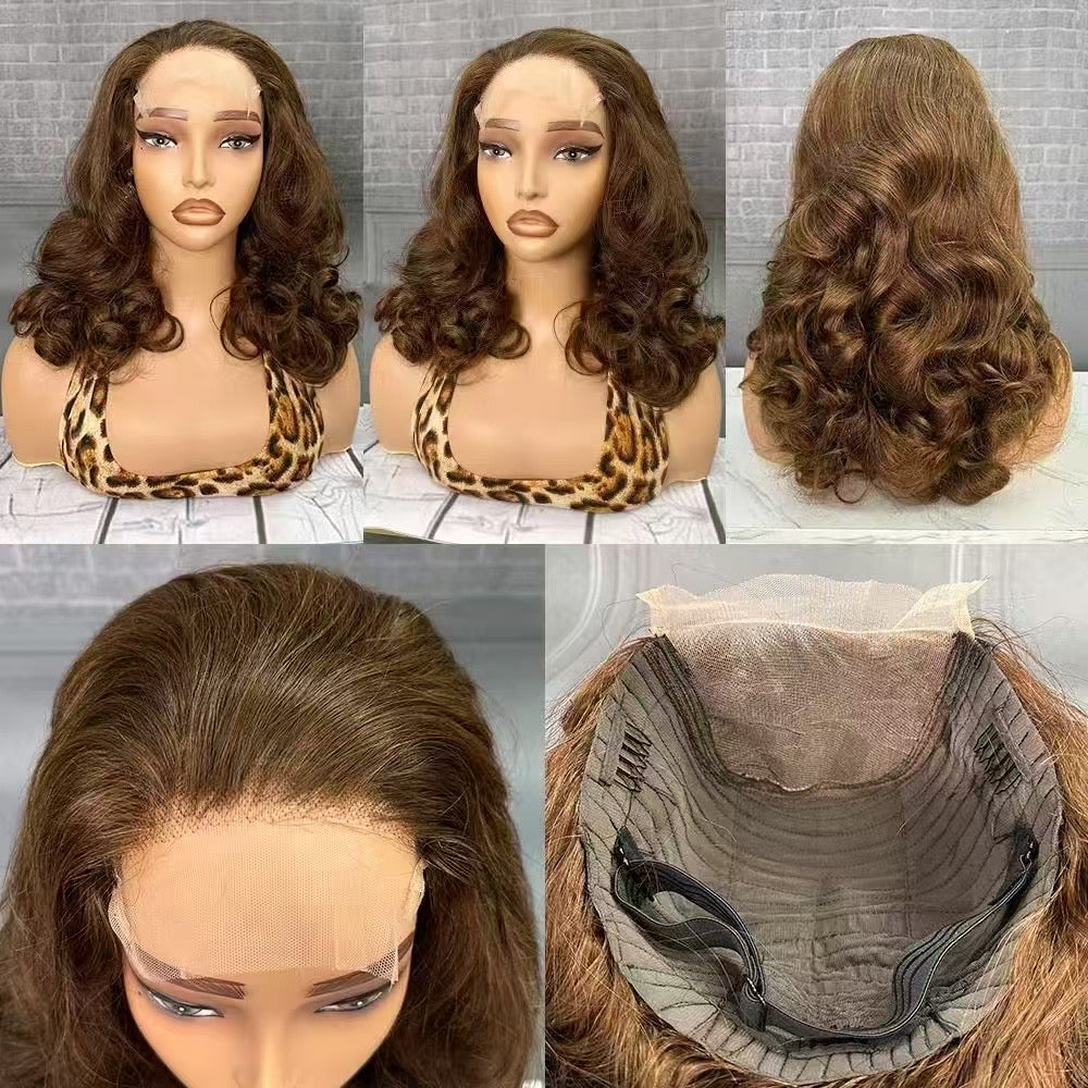 5*5 13×4 Transprent Lace Loose Wave 18inch Color Human Hair Wig