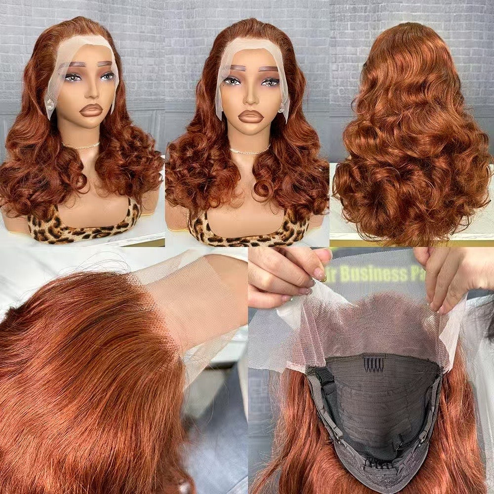 5*5 13×4 Transprent Lace Loose Wave 18inch Color Human Hair Wig