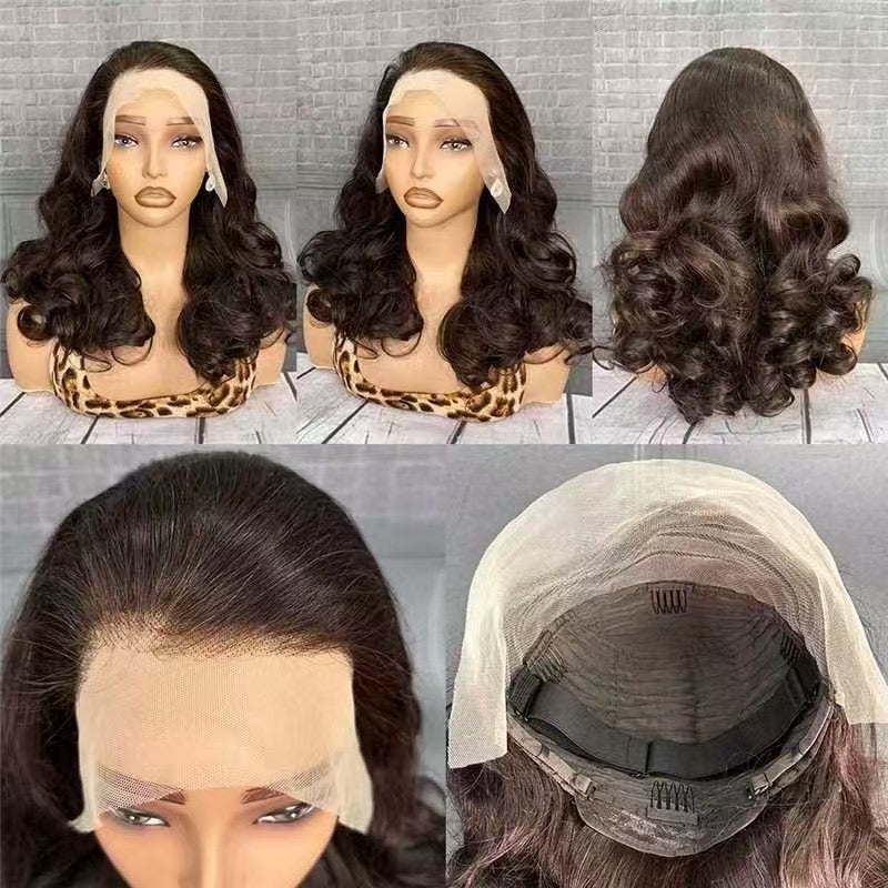 5*5 13×4 Transprent Lace Loose Wave 18inch Color Human Hair Wig