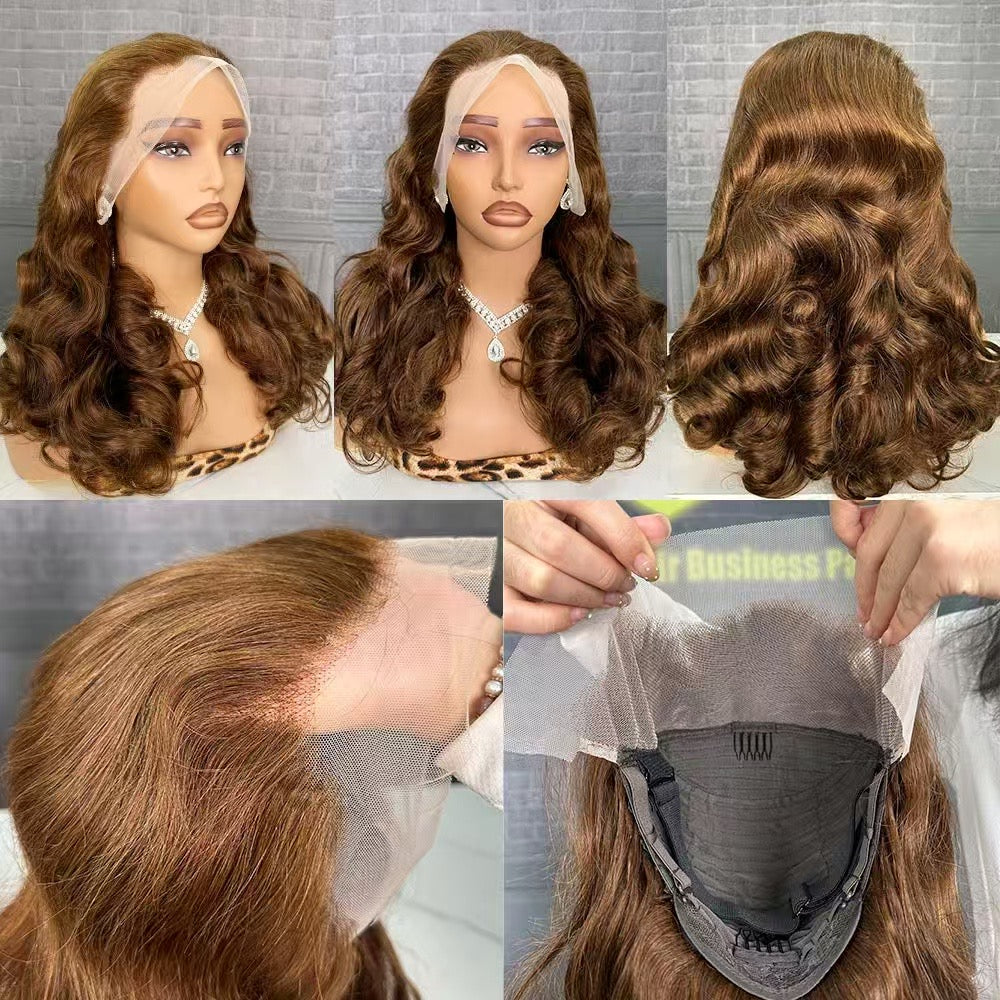 5*5 13×4 Transprent Lace Loose Wave 18inch Color Human Hair Wig