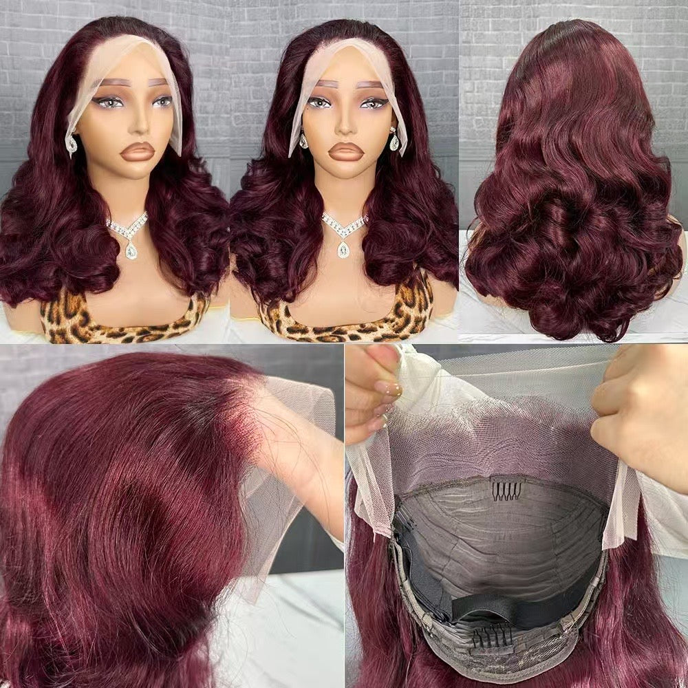 5*5 13×4 Transprent Lace Loose Wave 18inch Color Human Hair Wig