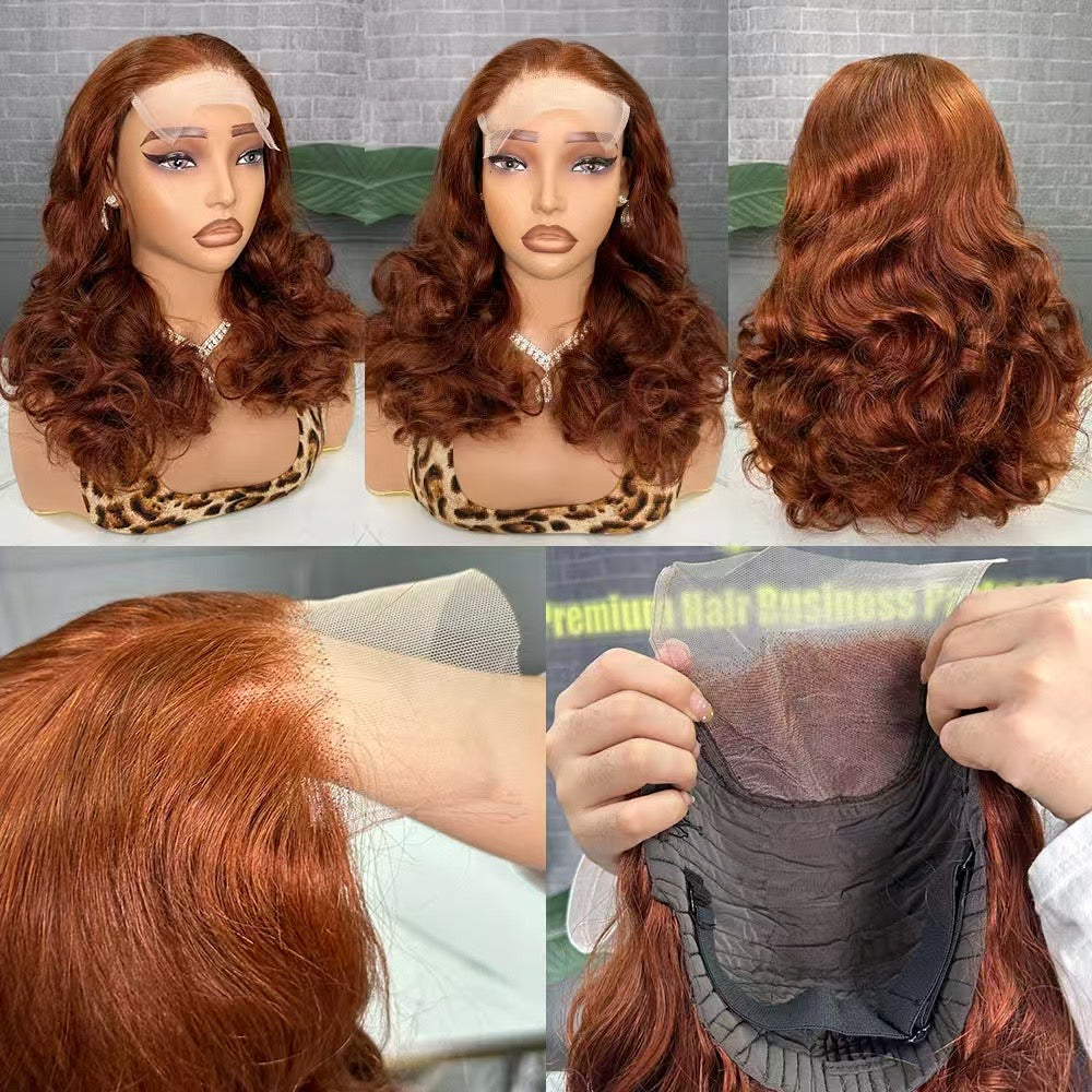 5*5 13×4 Transprent Lace Loose Wave 18inch Color Human Hair Wig