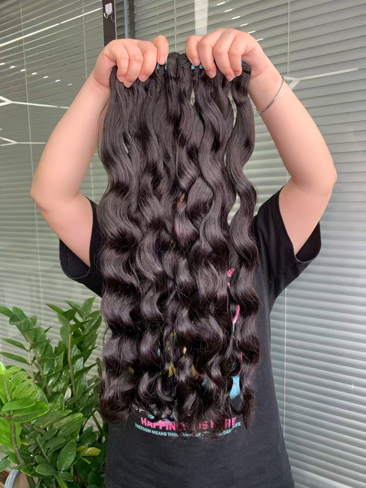 Indian Top Mink hair Indian Wave 3 Bundles Human Hair Bundles Natural Black