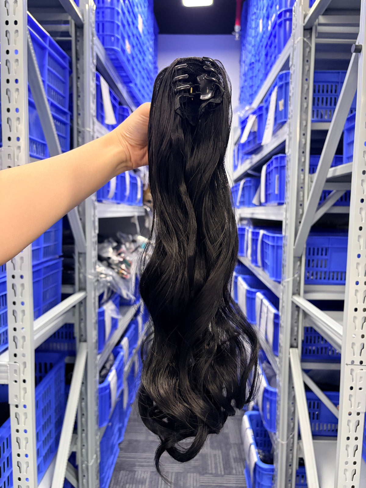 Halosister Ponytail holders and hair ribbons Cambodian Virgin Hair Natural Wave Human Hair Natural Black