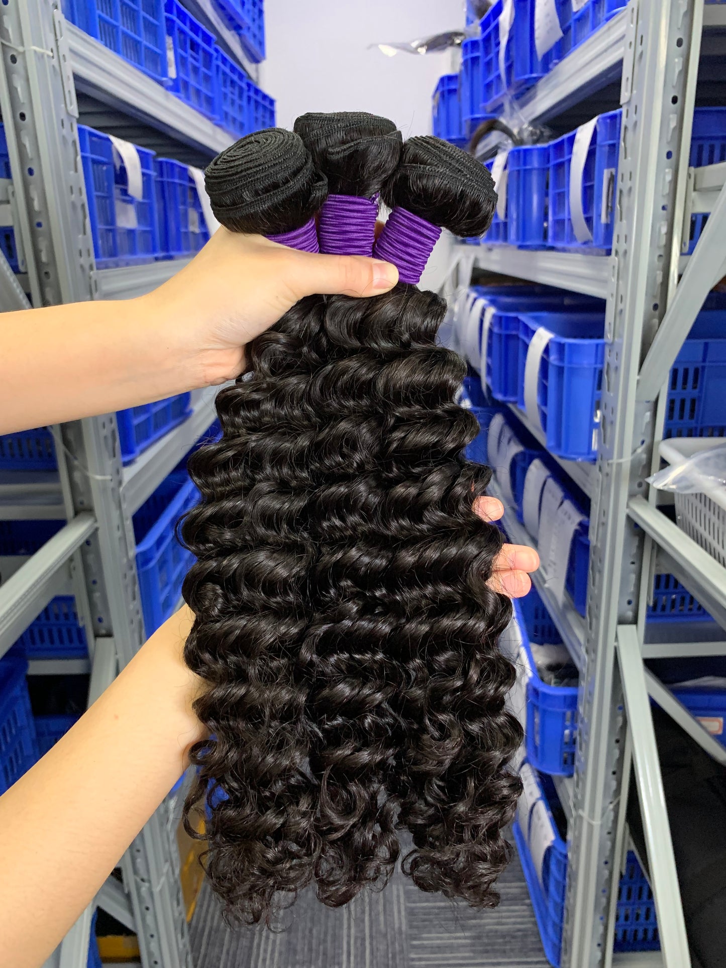 Cambodian Virgin Hair Deep Wave 3 Bundles Human Hair Bundles Natural Black