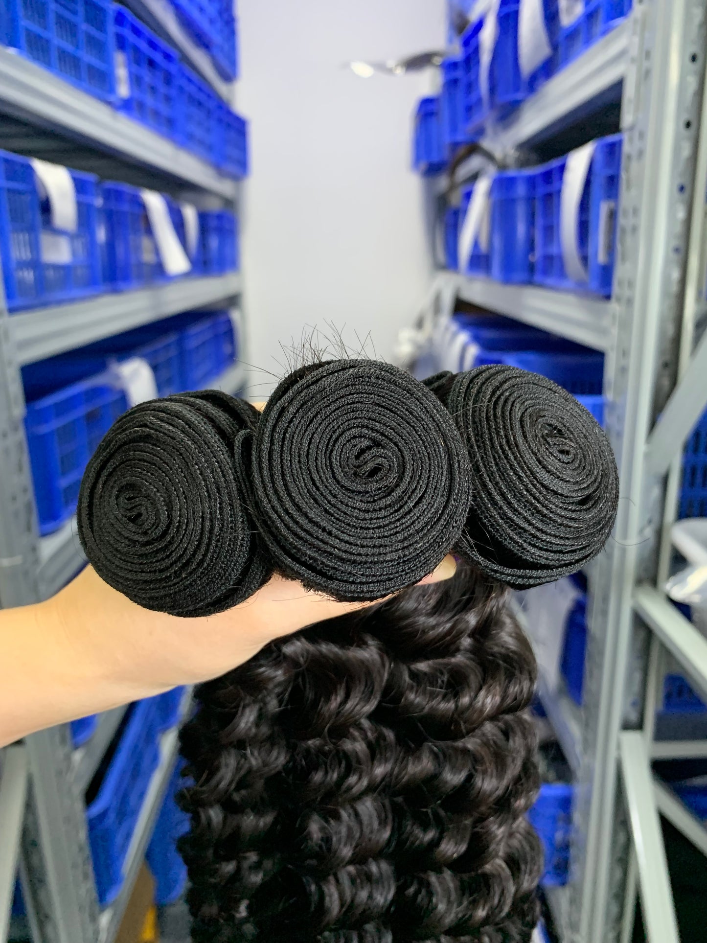 Cambodian Virgin Hair Deep Wave 3 Bundles Human Hair Bundles Natural Black