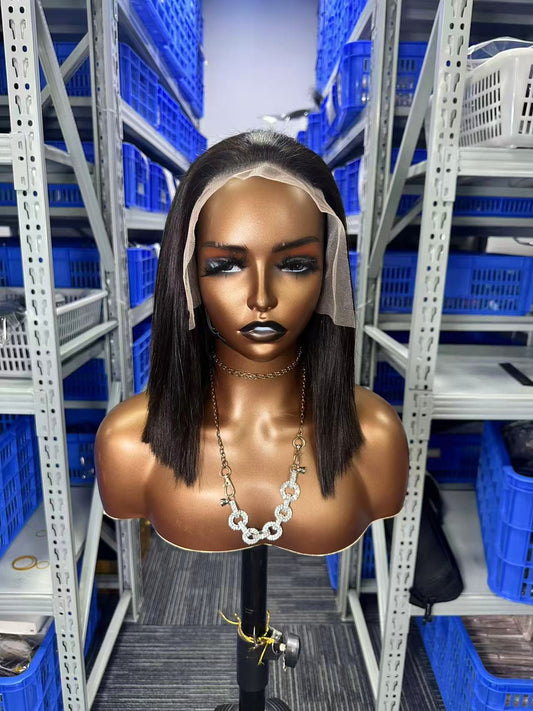 6*6 13*6 SDD Bone Straight BOB Wig Transprent Lace Human Hair Wig