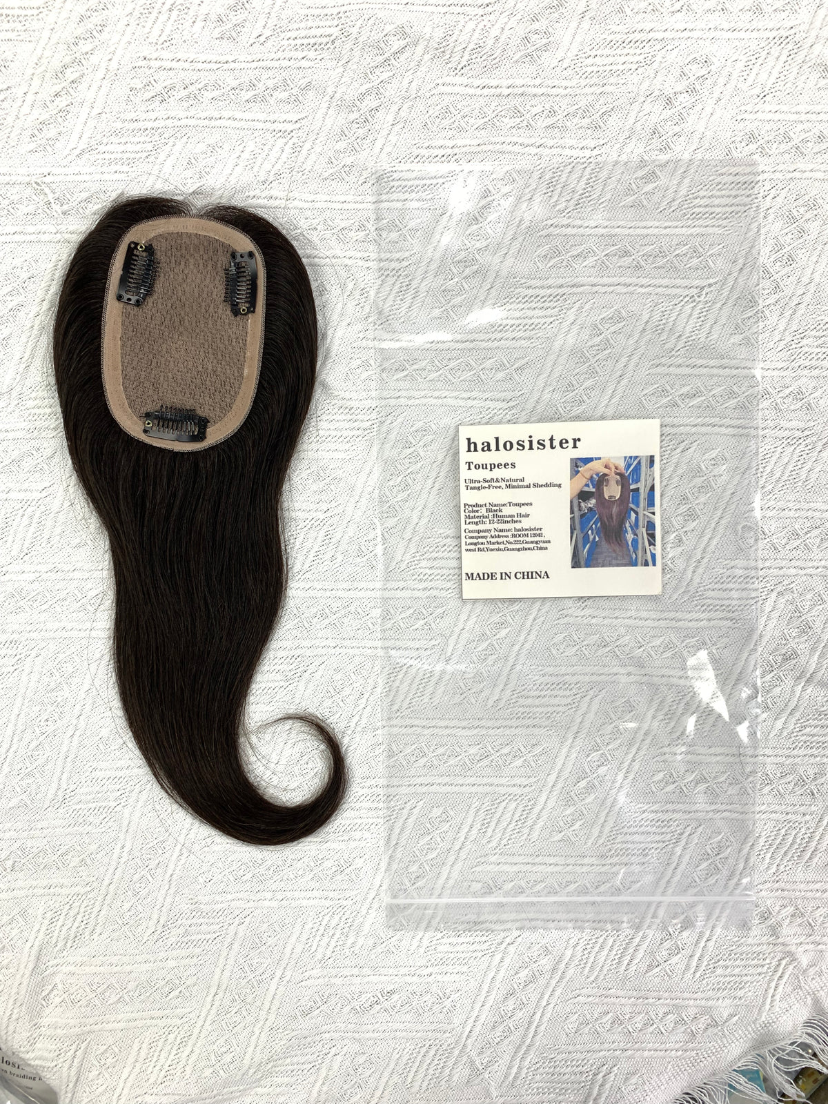Halosister Cambodian Virgin Hair Toupees Human Hair Natural Black