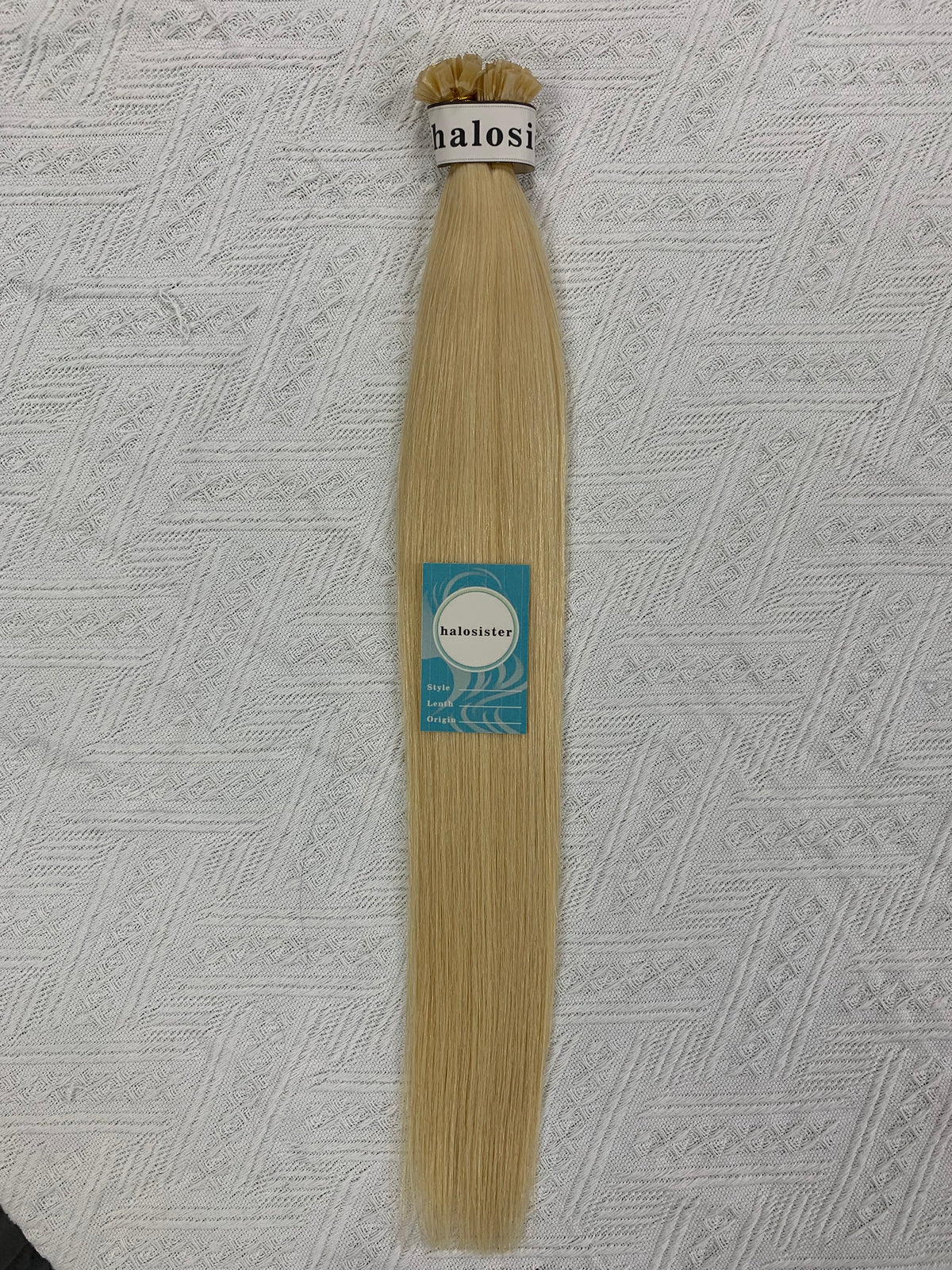 Halosister Burmese Top Mink hair Color 613  Flat Tip Human Hair Extensions Natural Black 100g