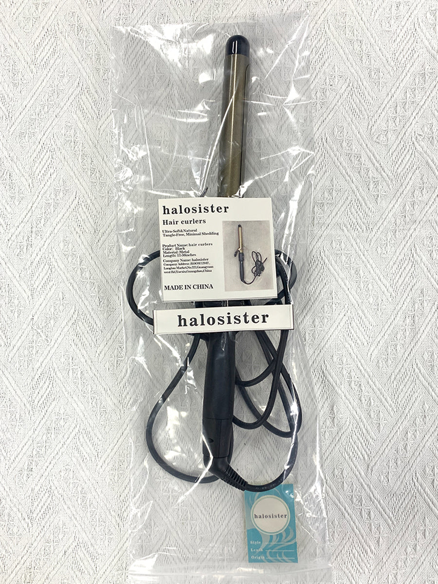 Halosister Adjustable Temperature Ceramic Hair Long Curling Irons LCD Digital Display Hair Curler for Women