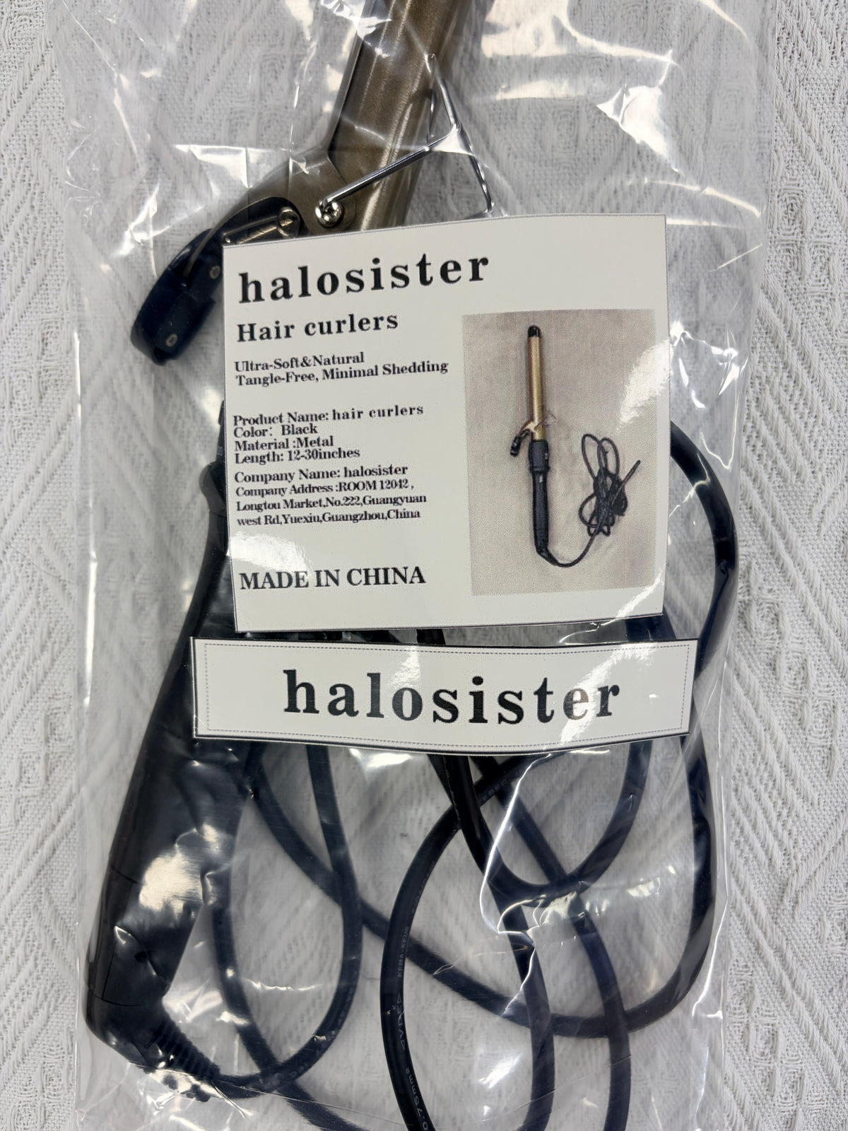 Halosister Adjustable Temperature Ceramic Hair Long Curling Irons LCD Digital Display Hair Curler for Women