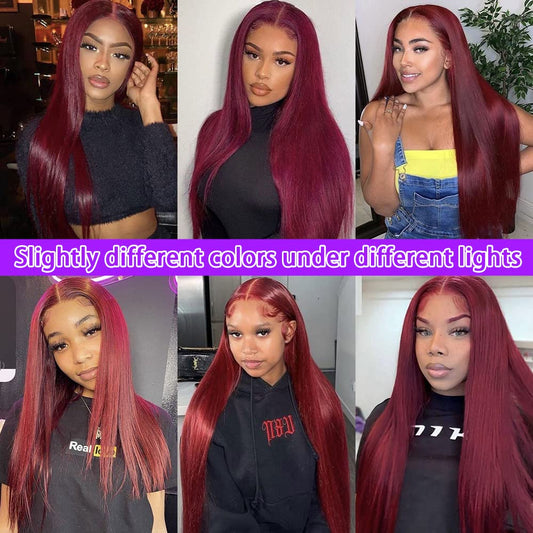 99J Burgundy Lace Front Wigs Human Hair Wig  13x4 HD Lace Frontal Human Hair
