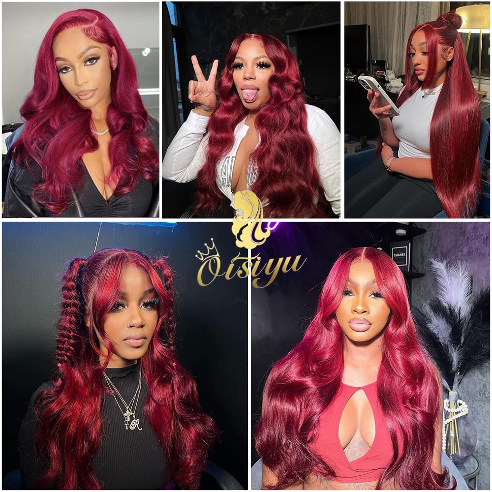 99J Burgundy Lace Front Wigs Human Hair Wig  13x4 HD Lace Frontal Human Hair