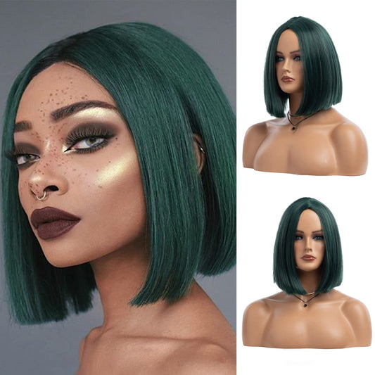 Green Lace Front Wig Human Hair 13x4 Hd Lace green bob wig100% Human Hair