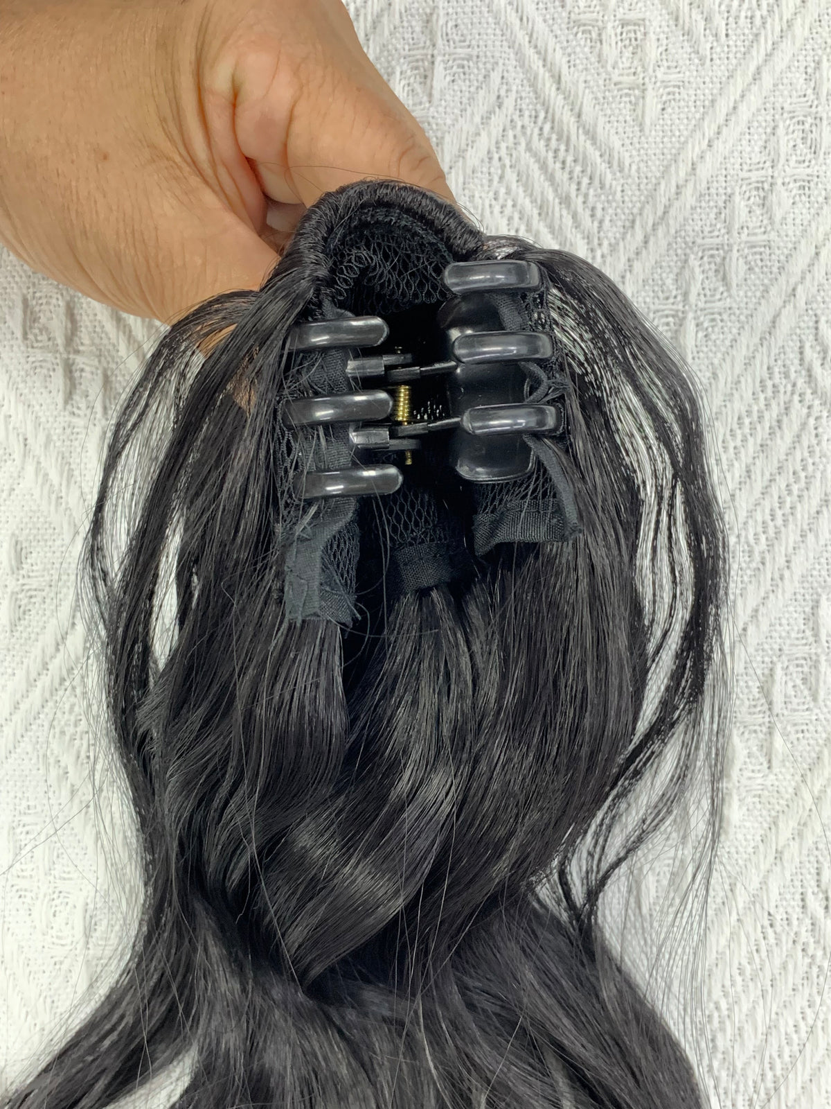 Halosister Ponytail holders and hair ribbons Cambodian Virgin Hair Natural Wave Human Hair Natural Black
