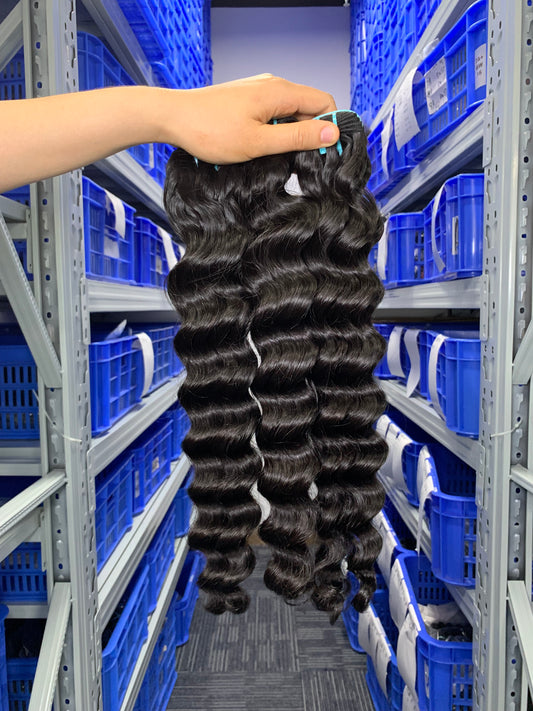 Burmese Top Mink Hair Loose Deep 3 Bundles Human Hair Bundles Hair Weave Natural Black