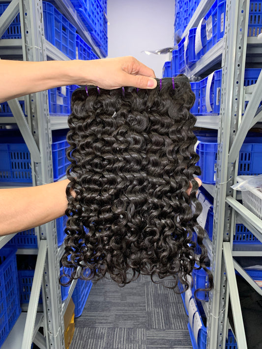 Cambodian Virgin Hair Italian Curly 3 Bundles Human Hair Bundles Natural Black