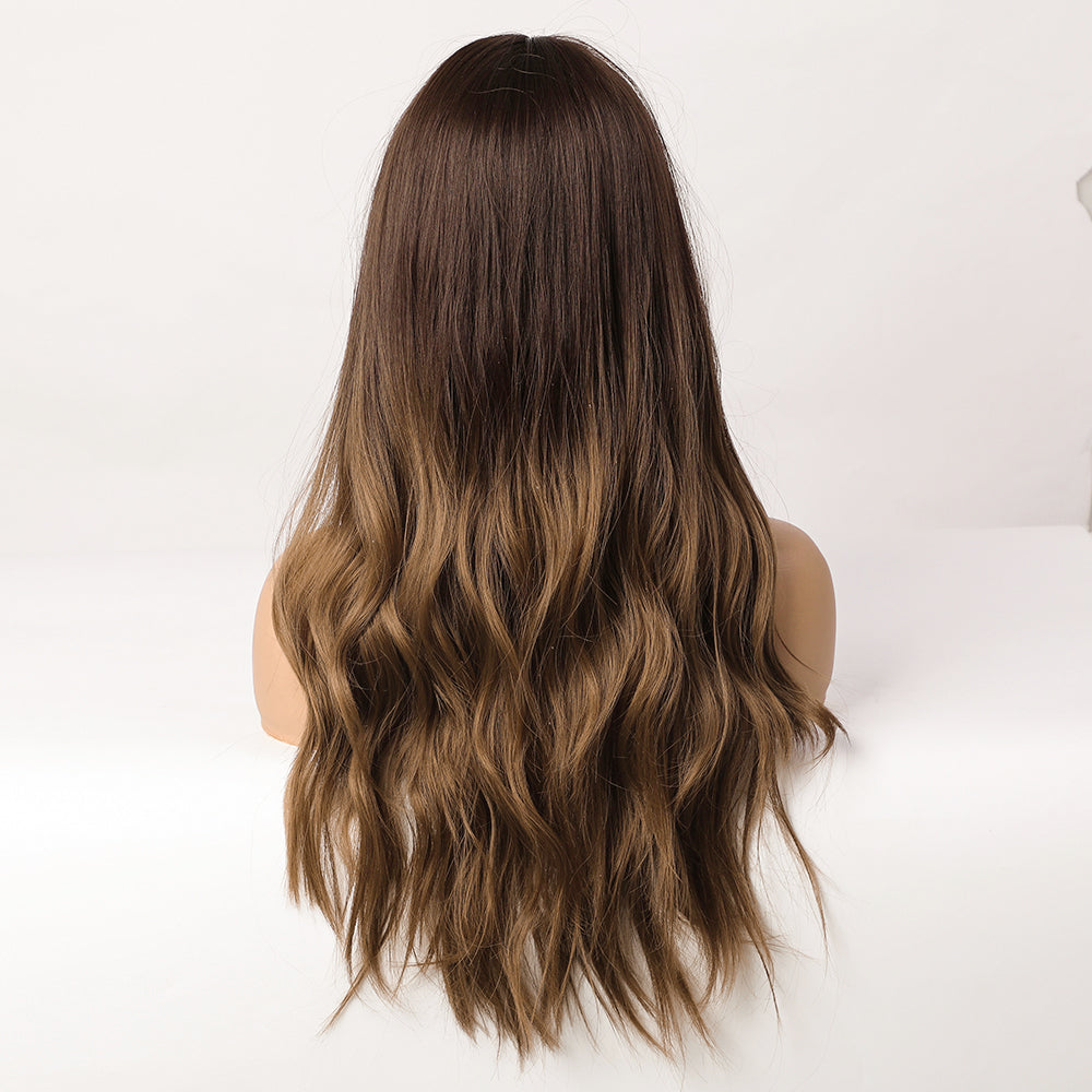 [s80]Halosister Beach wave Light Mixed Ash Brown False hair wig